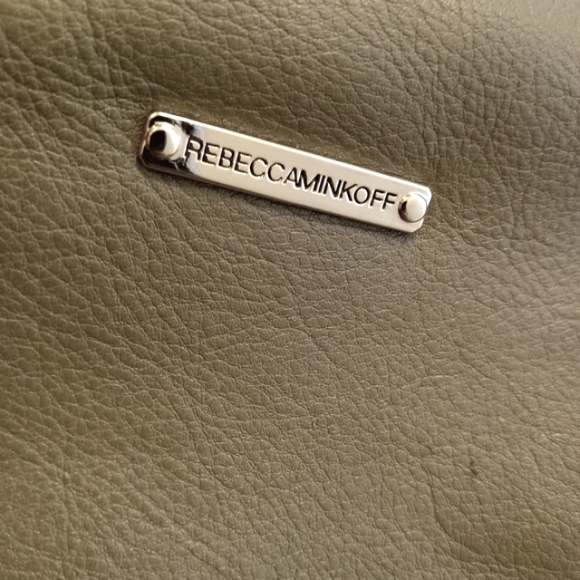 Rebecca Minkoff Dark Olive Leather Shoulder Bag /Crossbody with Chain Strap - Picture 11 of 12